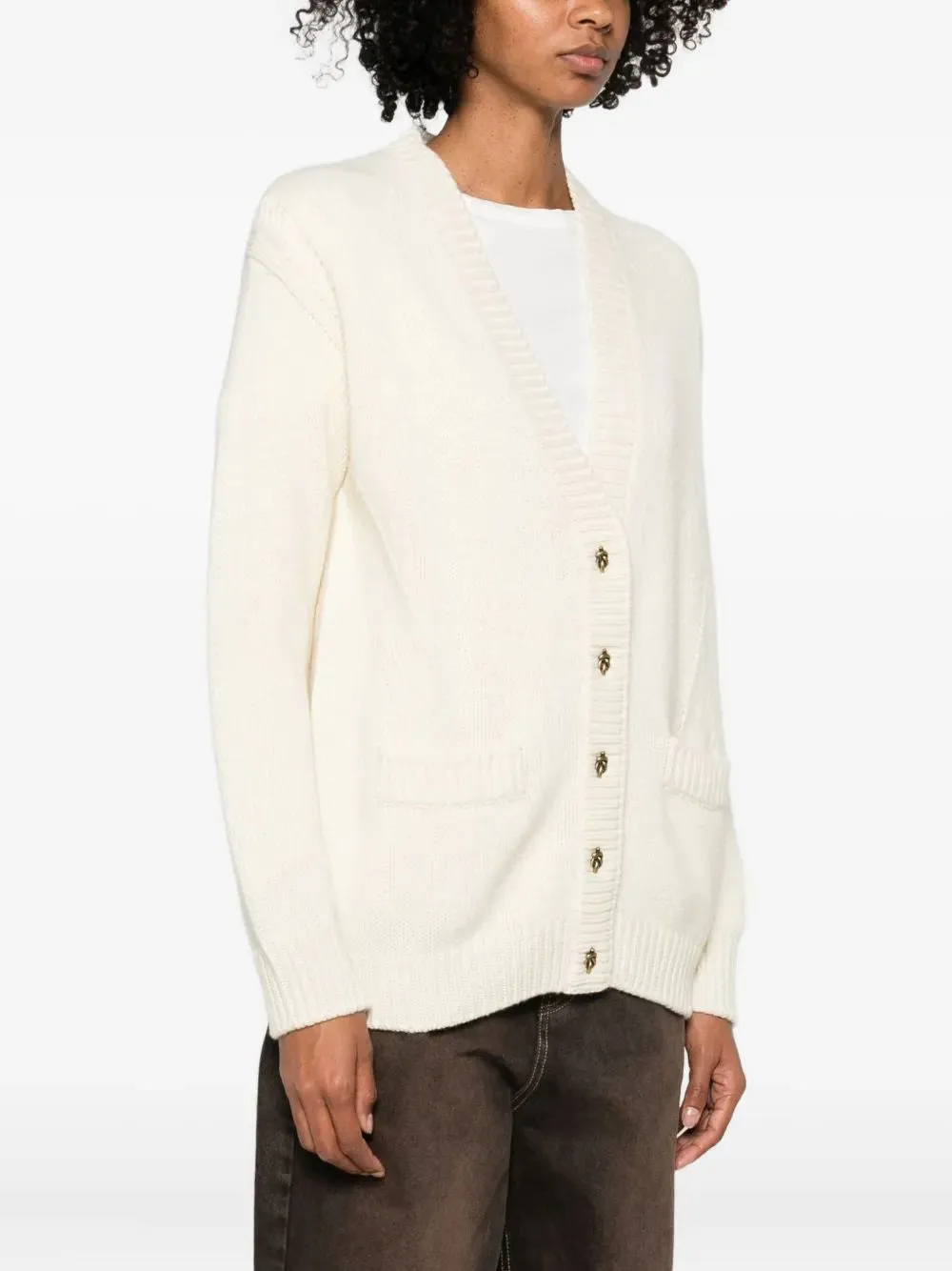 NATURAL VIRGIN WOOL CASHMERE CARDIGAN sold by Lord & Taylor product image thumbnail 3