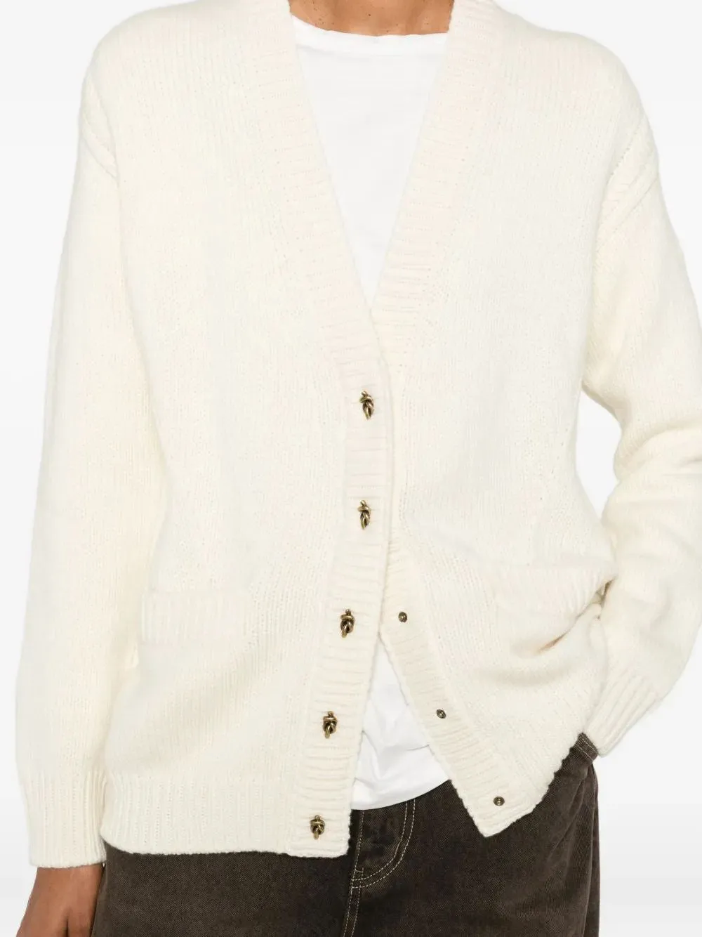 NATURAL VIRGIN WOOL CASHMERE CARDIGAN sold by Lord & Taylor product image thumbnail 5