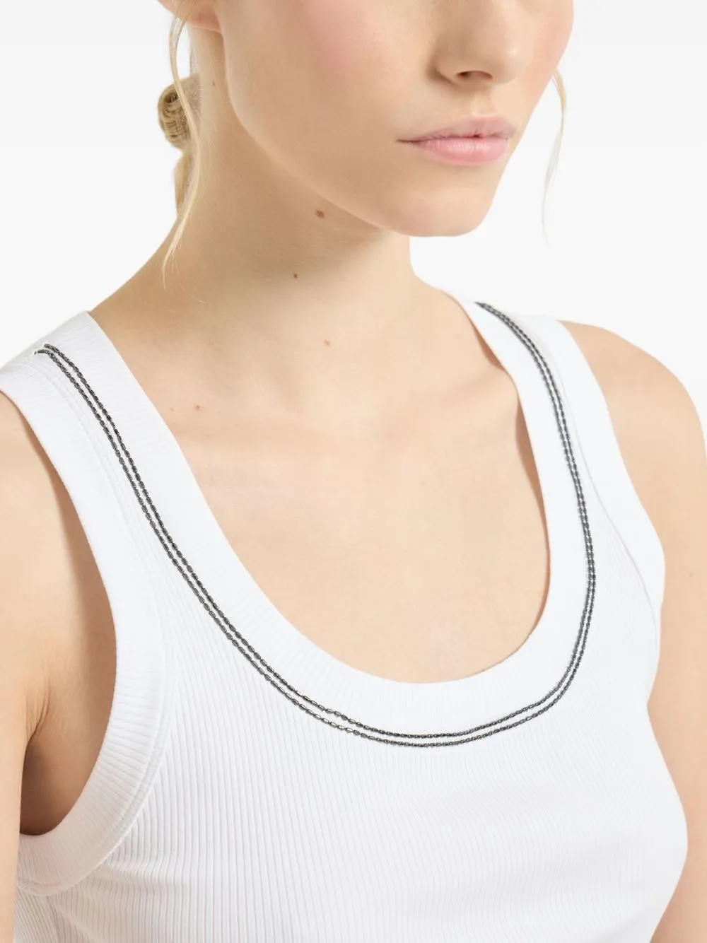 RIBBED JERSEY TANK TOP sold by Lord & Taylor product image thumbnail 3