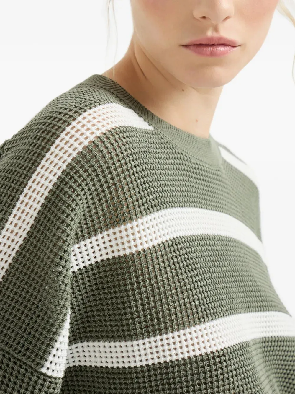 COTTON NET STRIPED SWEATER sold by Lord & Taylor product image thumbnail 5