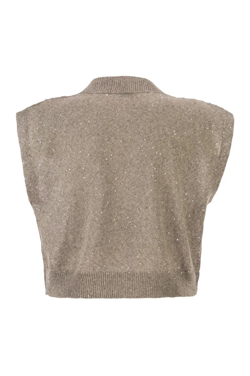 V NECK EMBELLISHED SWEATER sold by Lord & Taylor product image thumbnail 2