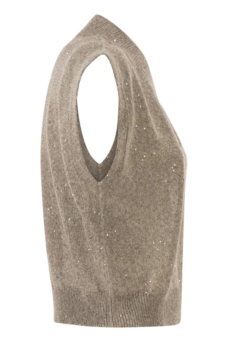 V NECK EMBELLISHED SWEATER sold by Lord & Taylor product image thumbnail 3