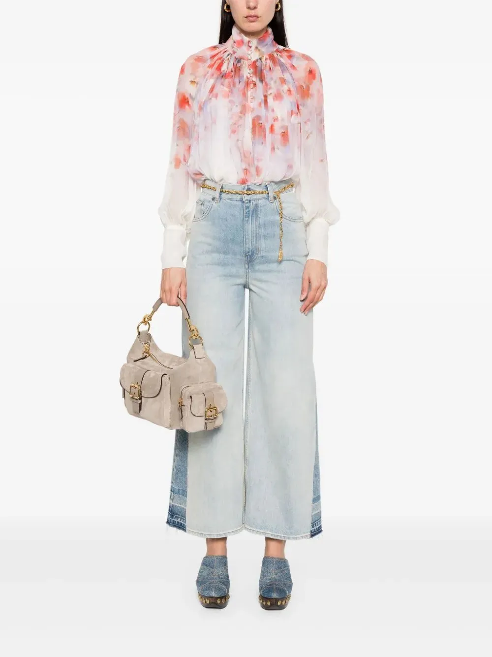 WIDE-LEG JEANS IN DENIM sold by Lord & Taylor product image thumbnail 2