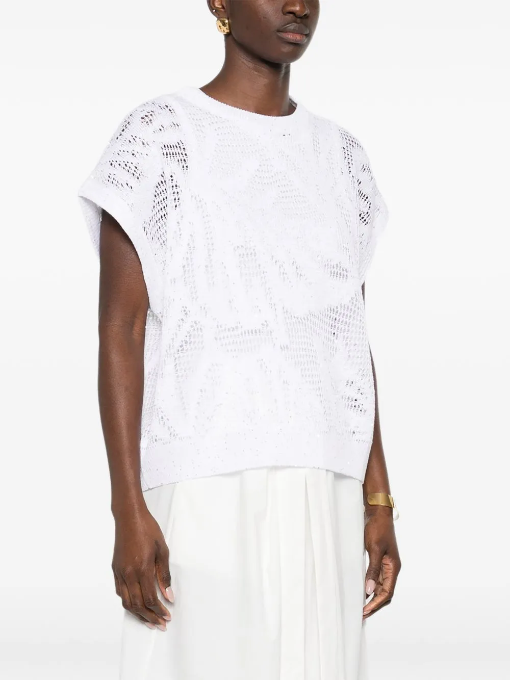 POLYESTER LINEN COTTON CREWNECK SWEATER sold by Lord & Taylor product image thumbnail 5