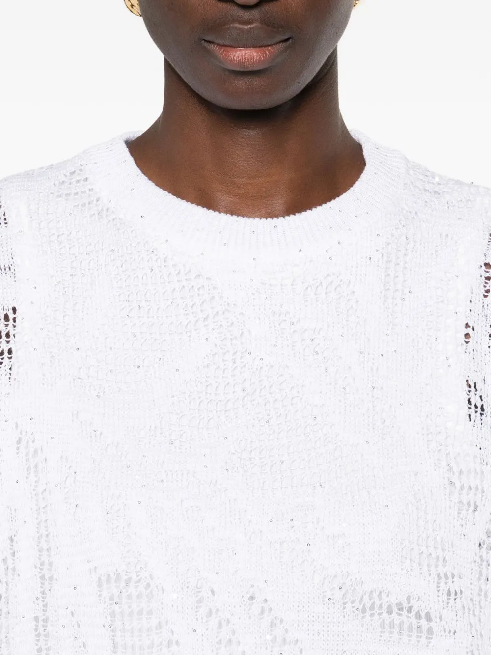 POLYESTER LINEN COTTON CREWNECK SWEATER sold by Lord & Taylor product image thumbnail 3
