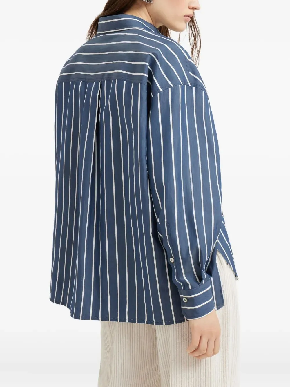 STRIPED POPLIN SHIRT sold by Lord & Taylor product image thumbnail 3