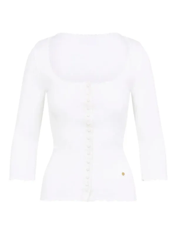 COTTON RIBBED CARDIGAN made by Chloe