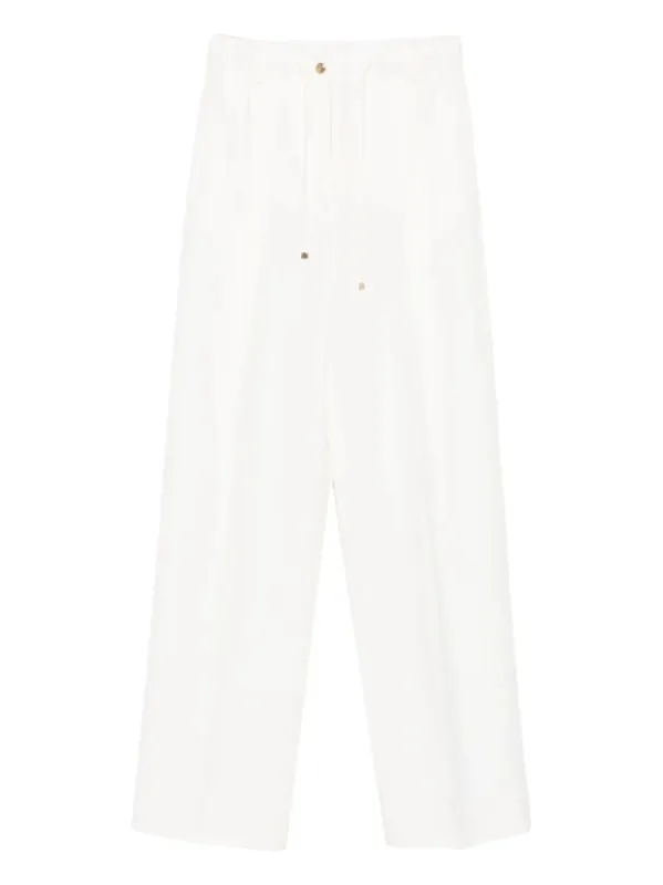 CREAM WOOL TROUSERS made by Moncler