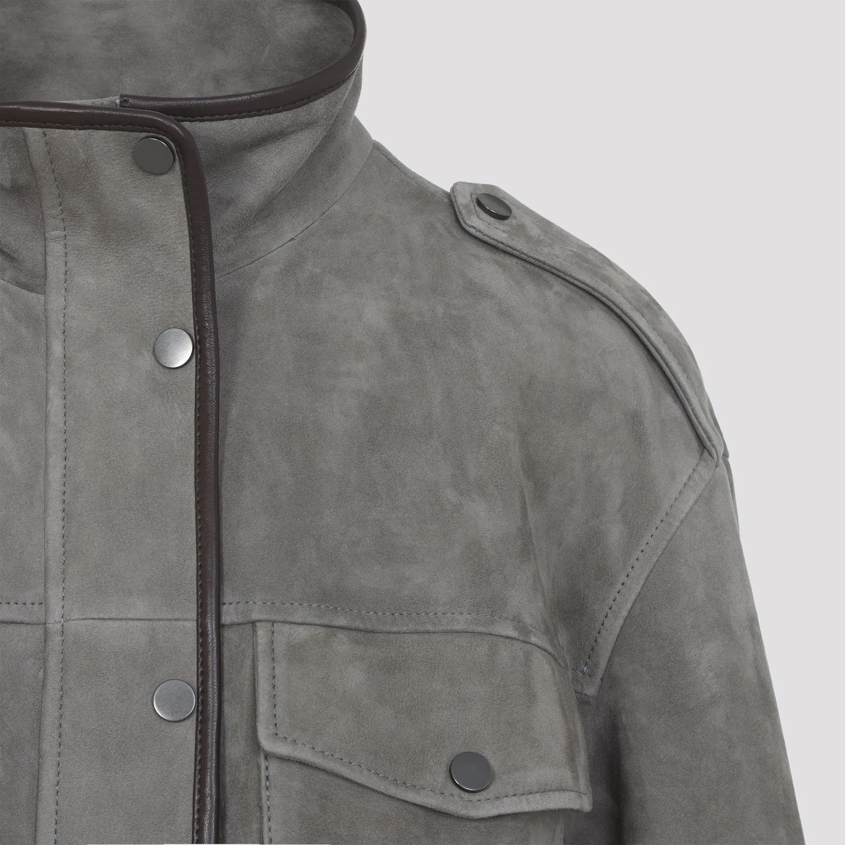 SUEDE JACKET WITH TRIM sold by Lord & Taylor product image thumbnail 5