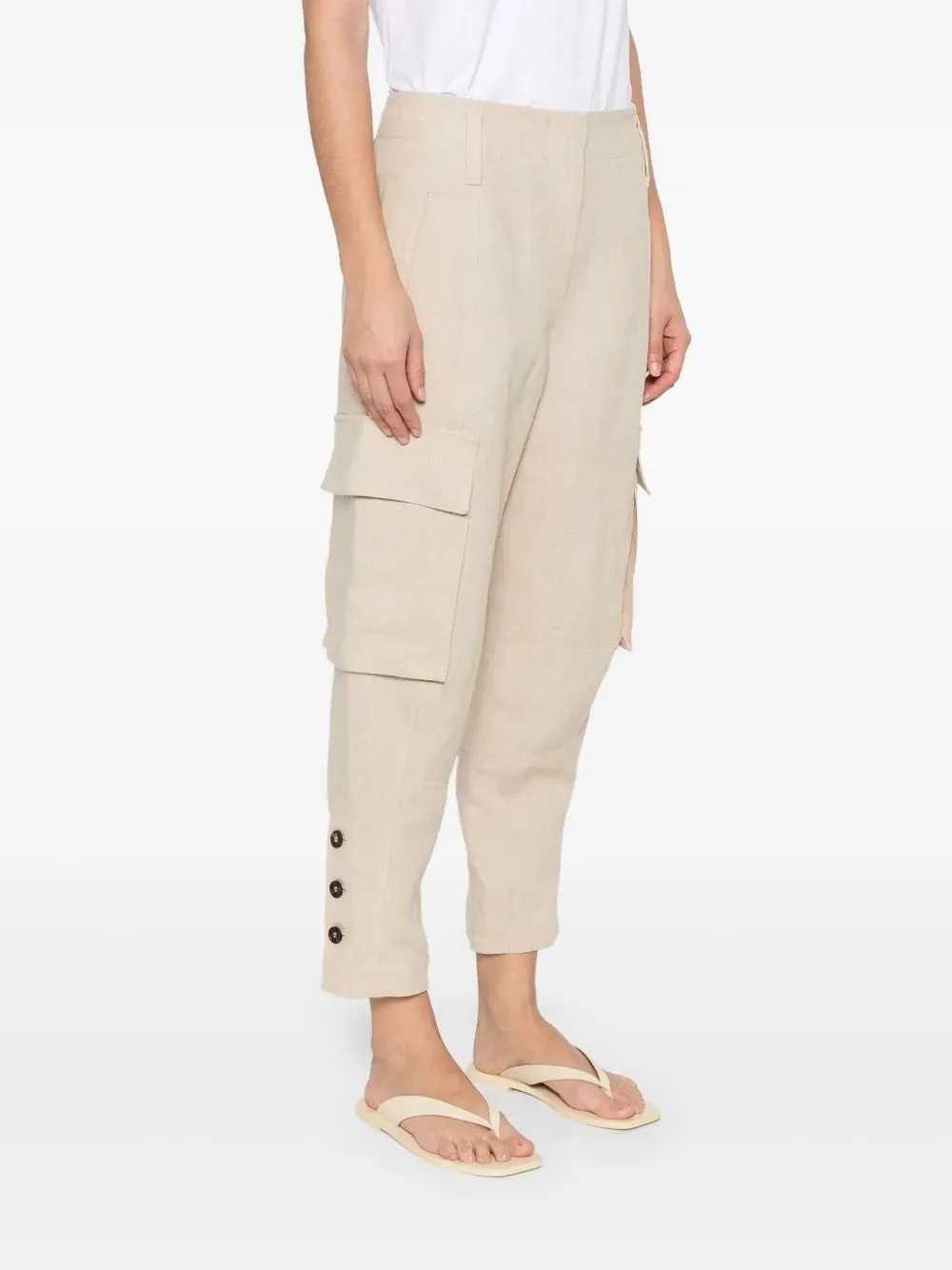 BEIGE LINEN TROUSERS sold by Lord & Taylor product image thumbnail 3