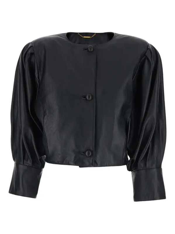CROPPED LEATHER JACKET sold by Lord & Taylor