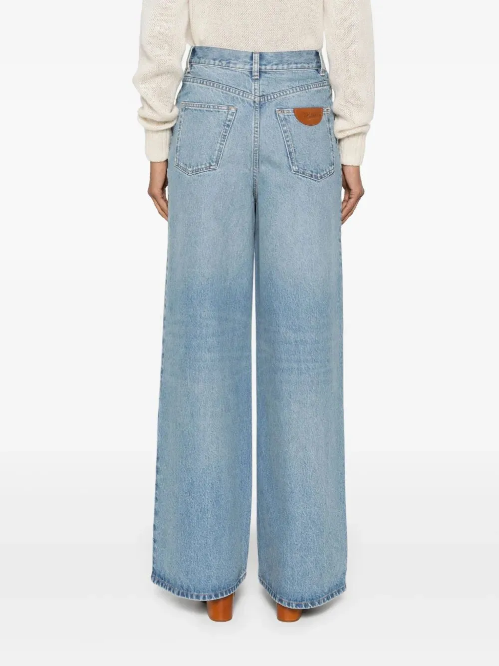 HIGH-WAIST WIDE-LEG JEANS sold by Lord & Taylor product image thumbnail 4