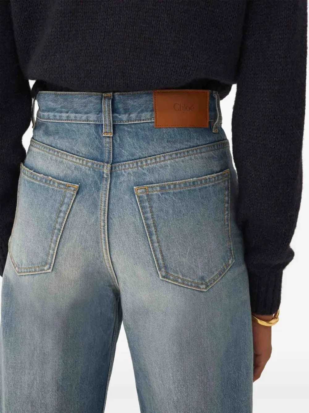 HIGH RISE WIDE JEANS sold by Lord & Taylor product image thumbnail 4