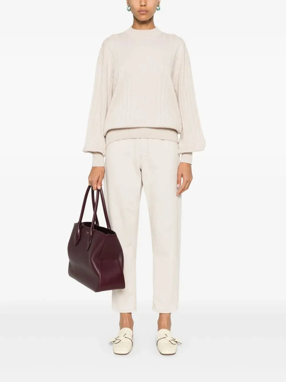 RIBBED KNIT CREWNECK SWEATER sold by Lord & Taylor product image thumbnail 2