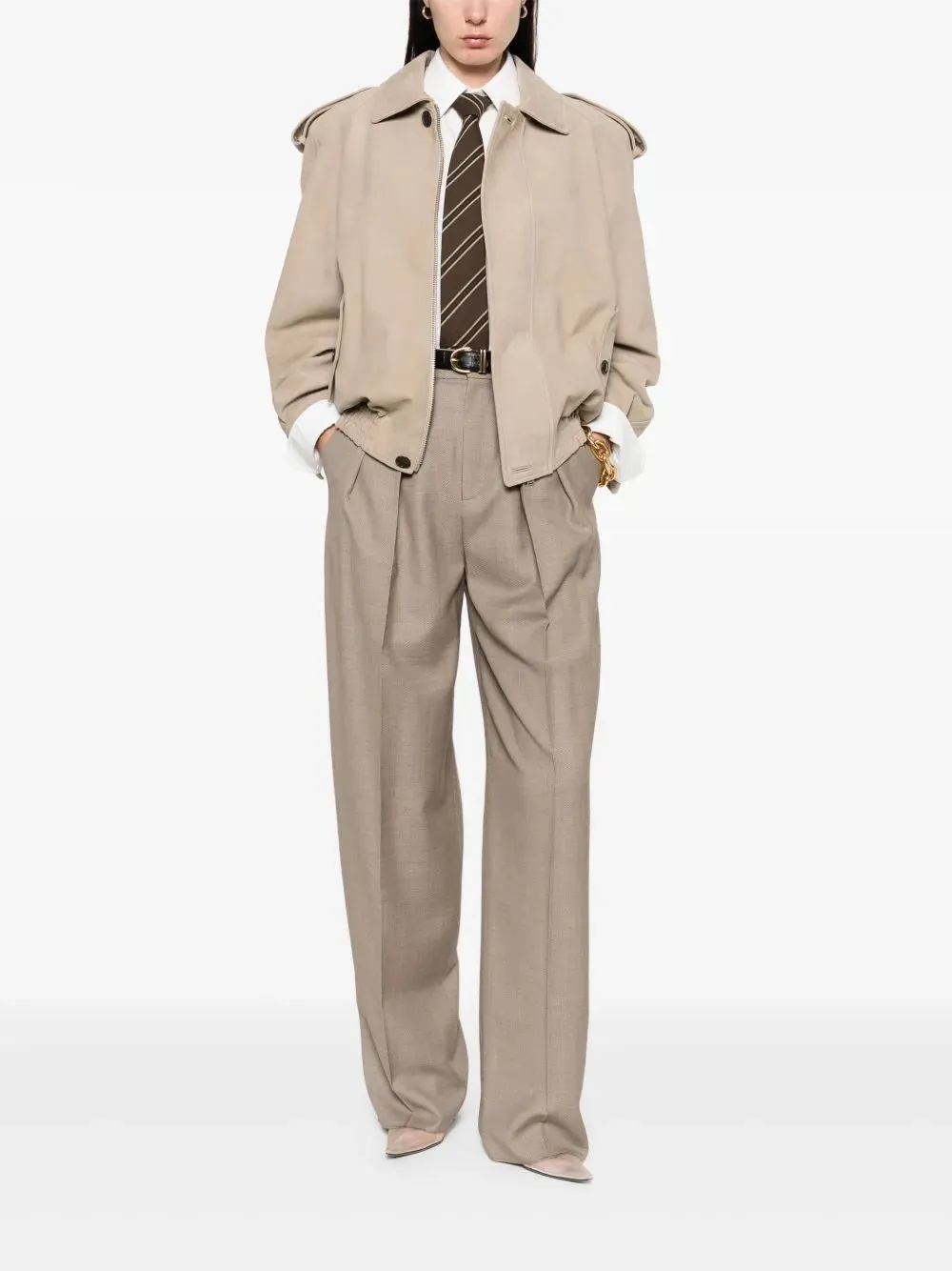 WIDE LEG WOOL TROUSERS sold by Lord & Taylor product image thumbnail 2