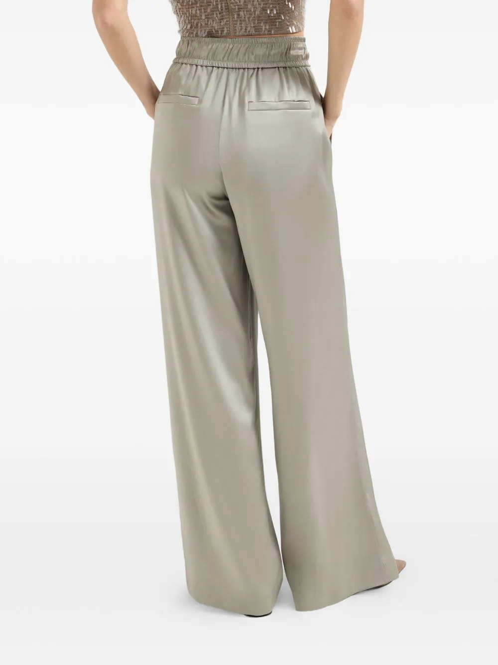 TRACK TROUSERS IN STRETCH SILK SATIN sold by Lord & Taylor product image thumbnail 4