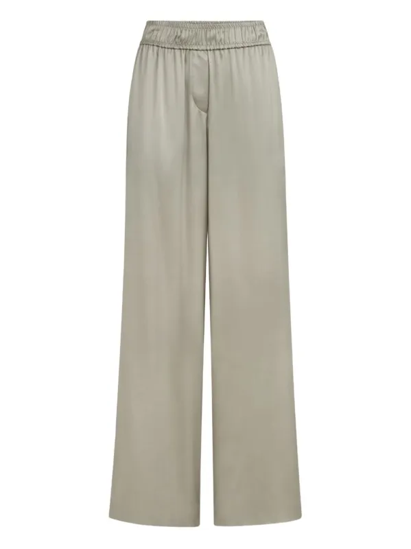 TRACK TROUSERS IN STRETCH SILK SATIN sold by Lord & Taylor