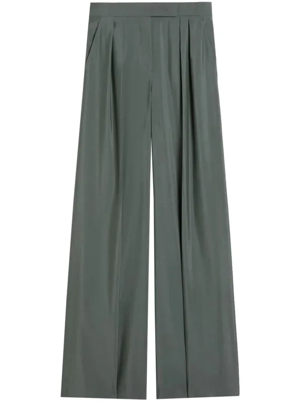 MXMGIALLO - WIDE-LEG TROUSERS IN WOOL AND SILK sold by Lord & Taylor
