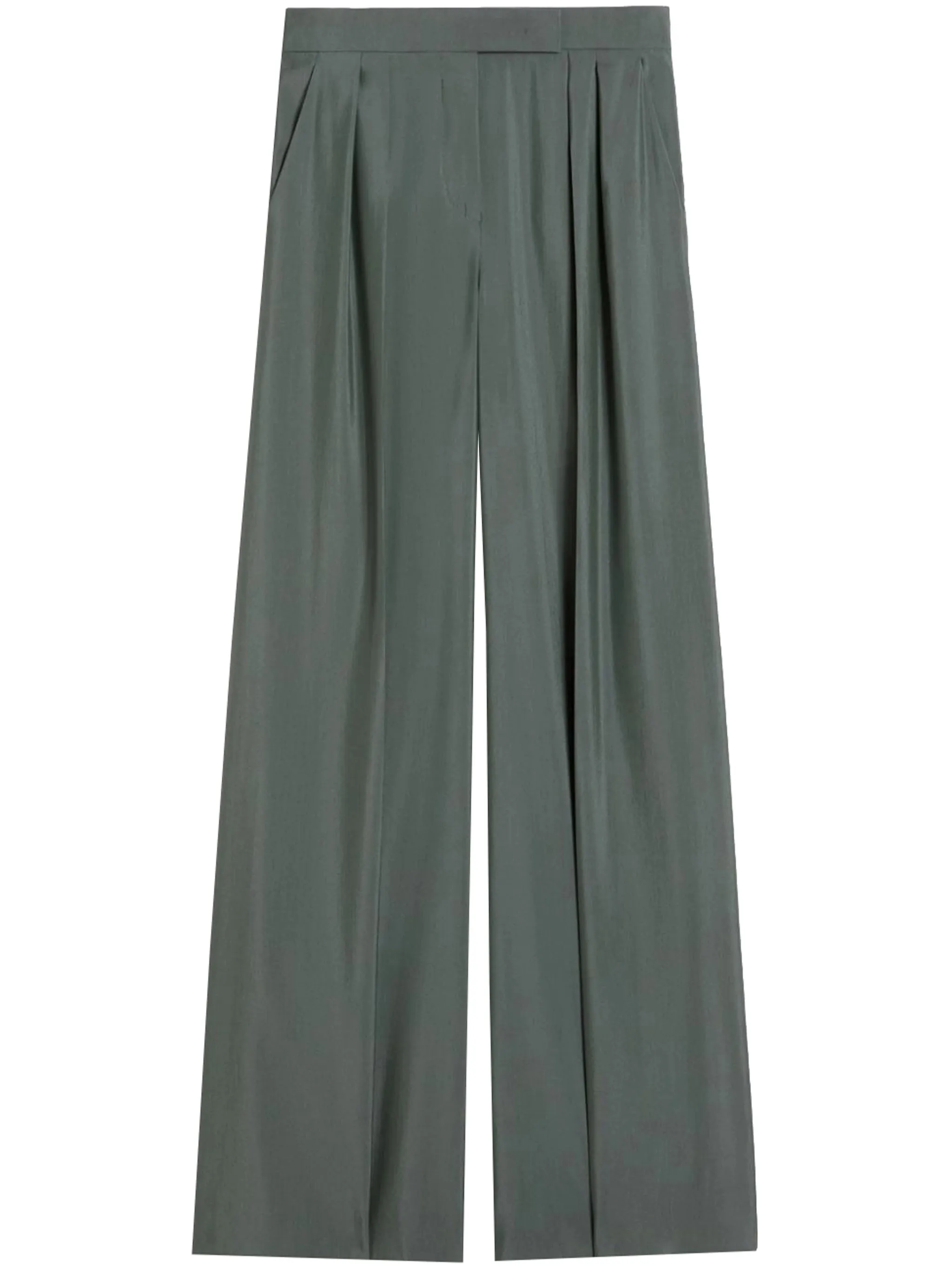 MXMGIALLO - WIDE-LEG TROUSERS IN WOOL AND SILK sold by Lord & Taylor