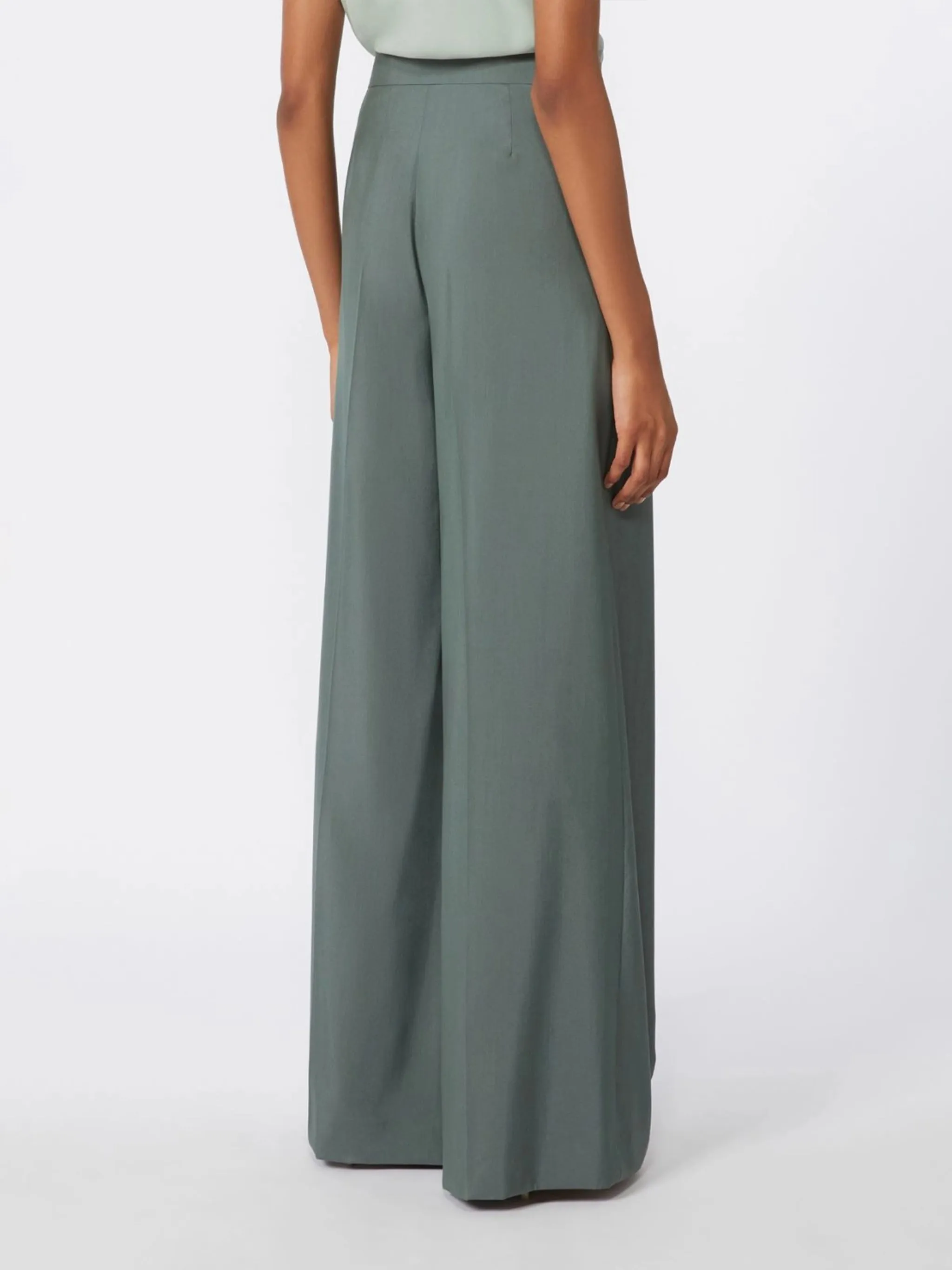 MXMGIALLO - WIDE-LEG TROUSERS IN WOOL AND SILK sold by Lord & Taylor product image thumbnail 3