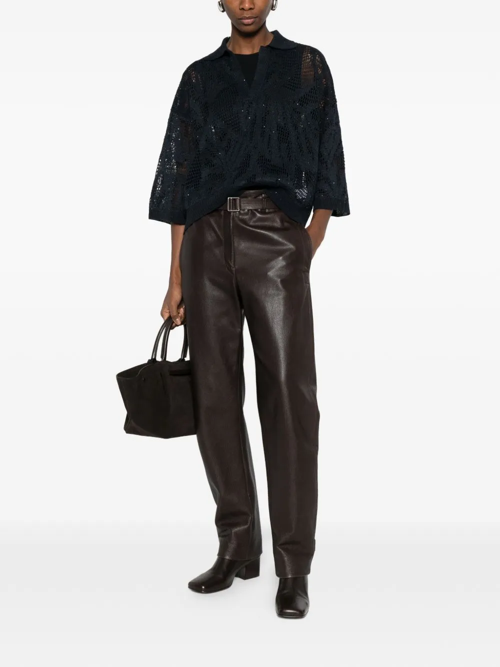 BLUE DAZZLING WATER LILLIES LINEN POLO sold by Lord & Taylor product image thumbnail 3