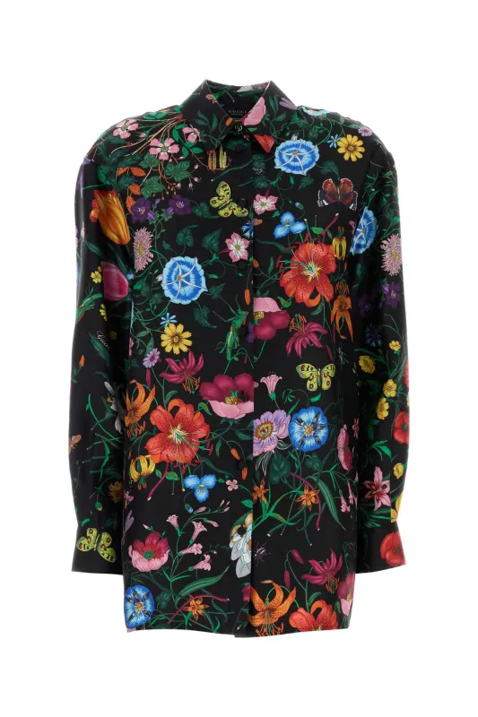 PRINTED SILK TWILL SHIRT made by Gucci