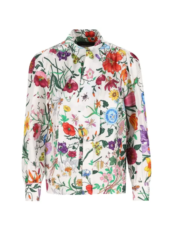 PRINTED SILK TWILL SHIRT made by Gucci
