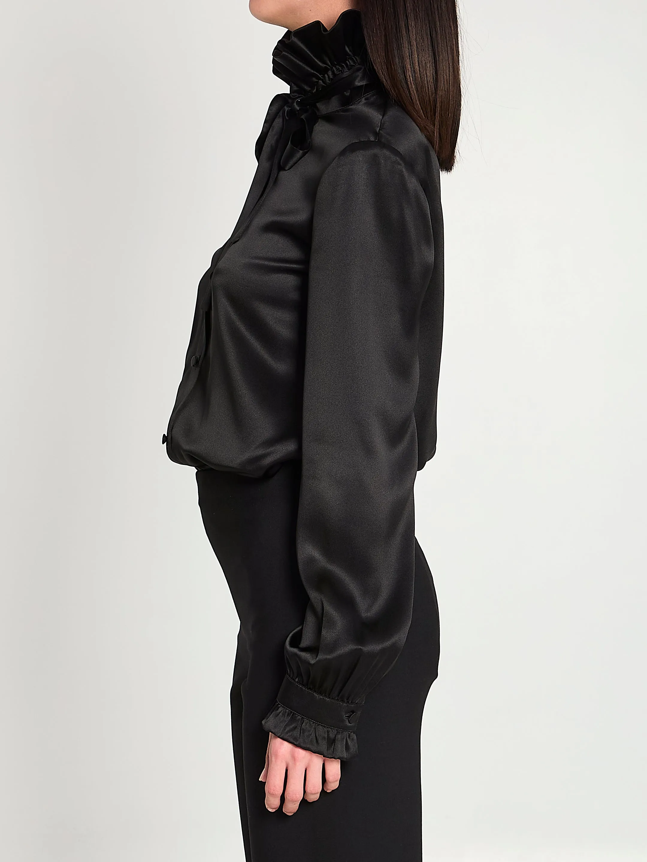 SILK SATIN SHIRT WITH BOW sold by Lord & Taylor product image thumbnail 3