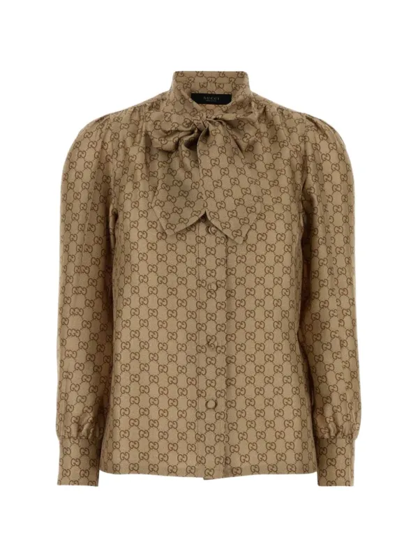 PRINTED SILK TWILL SHIRT made by Gucci