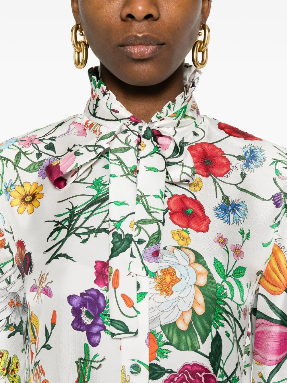 FLORAL PUSSY-BOW BLOUSE sold by Lord & Taylor product image thumbnail 4