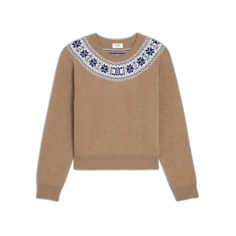 FAIR ISLE CASHMERE SWEATER made by Celine