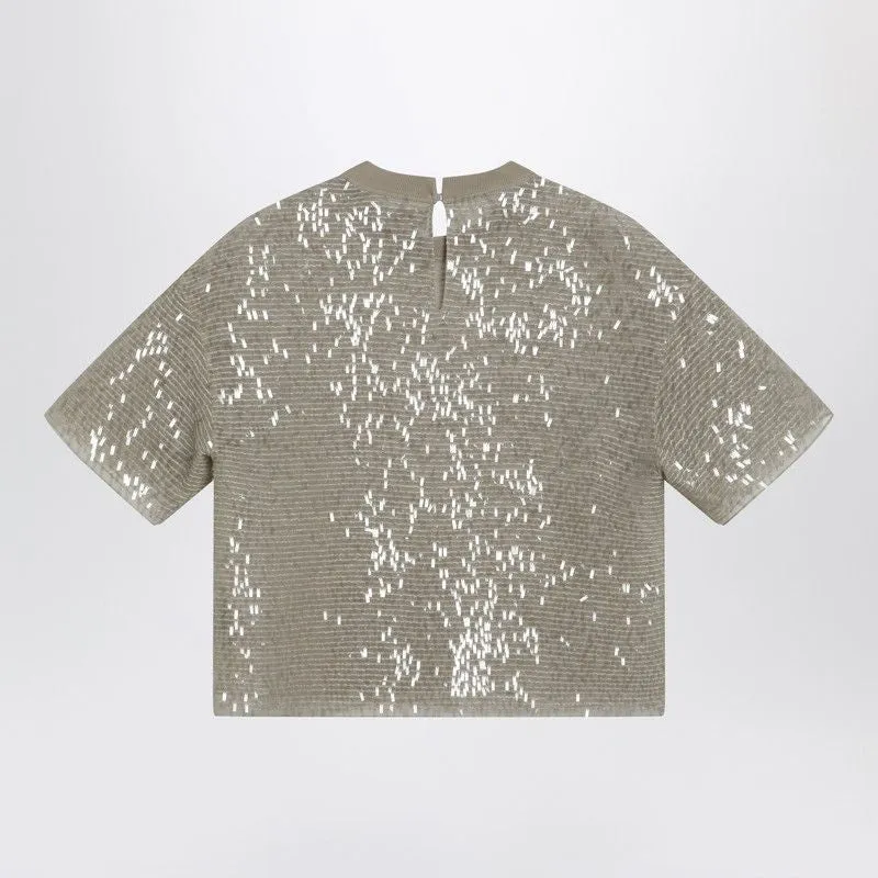 DAZZLING CASCADE EMBROIDERY TSHIRT IN CRISPY SILK sold by Lord & Taylor product image thumbnail 2