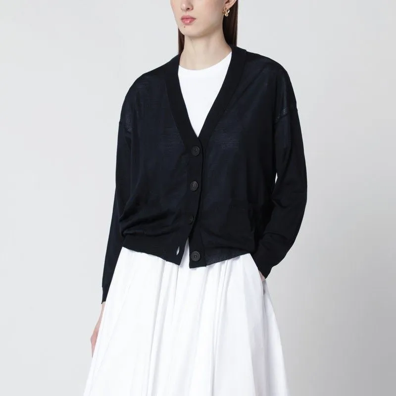 NAVY WOOL CARDIGAN sold by Lord & Taylor