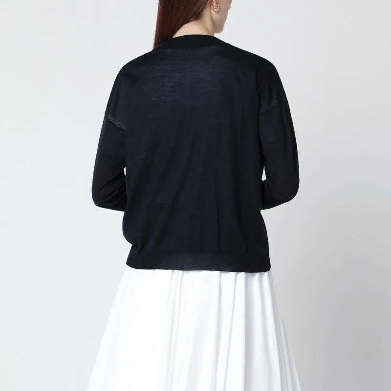 NAVY WOOL CARDIGAN sold by Lord & Taylor product image thumbnail 2
