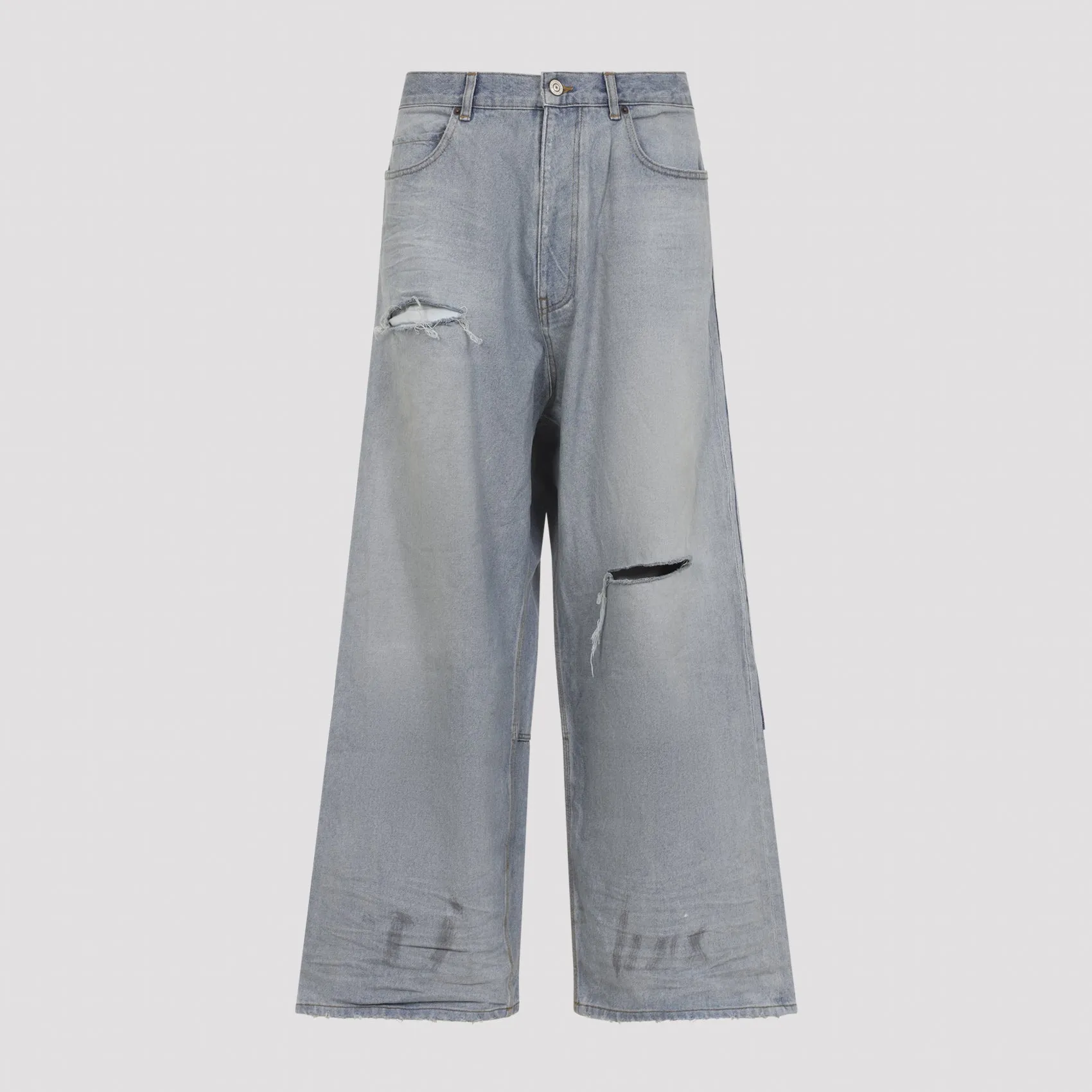 LIGHT BLUE BAGGY JEANS WITH RIPS sold by Lord & Taylor product image thumbnail 2
