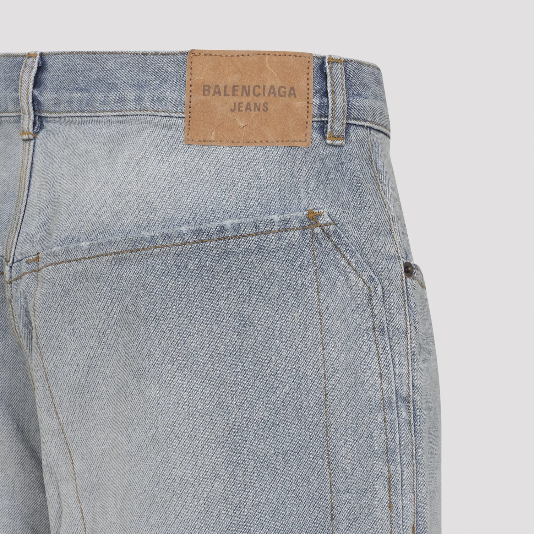 LIGHT BLUE BAGGY JEANS WITH RIPS sold by Lord & Taylor product image thumbnail 4