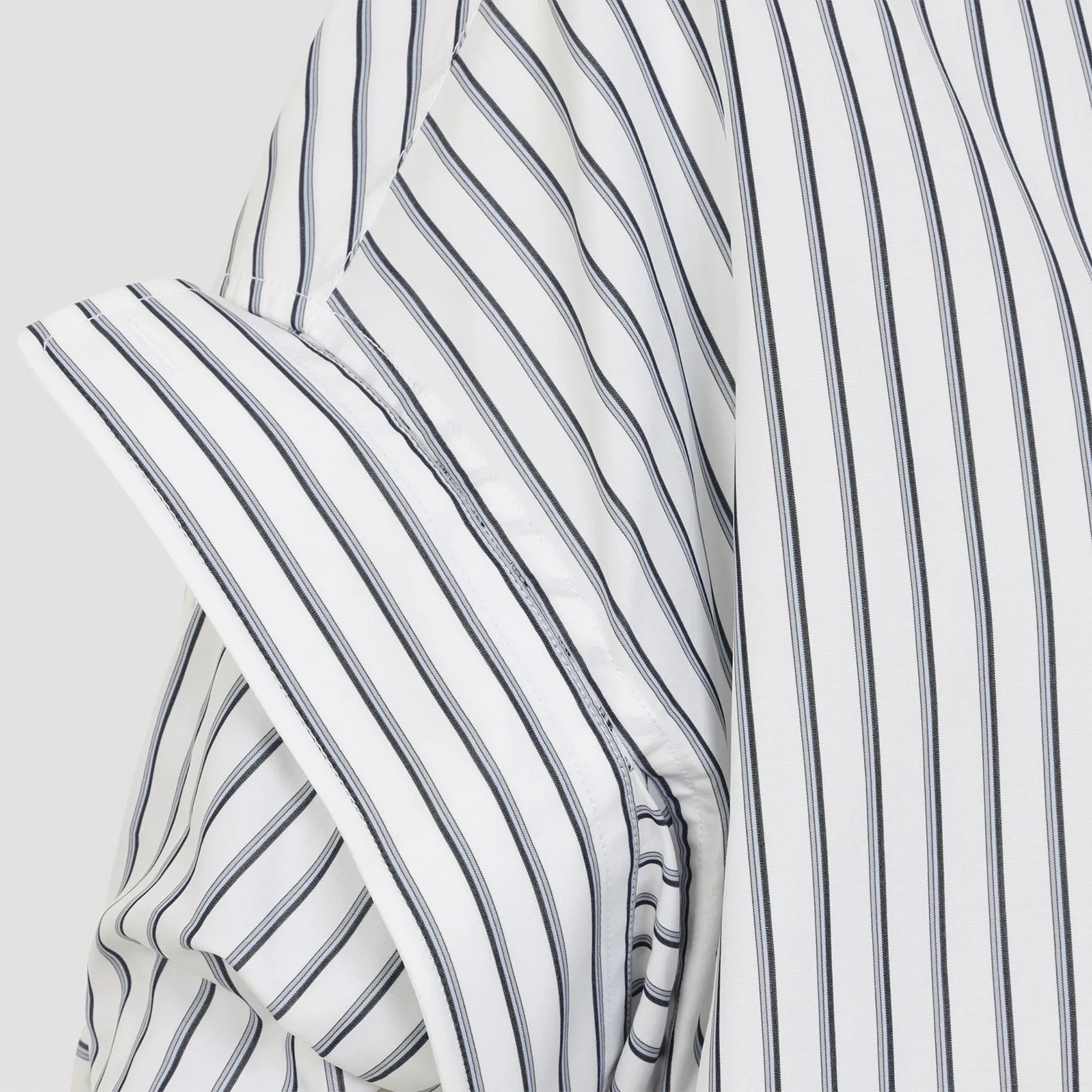 WHITE STRIPED SHIRT WITH TURNUP SLEEVES sold by Lord & Taylor product image thumbnail 4