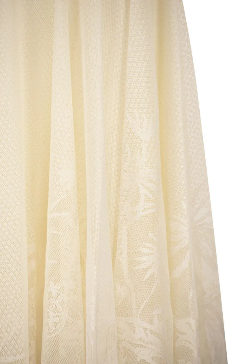 FLARED LACE SKIRT WITH FOLIAGE EMBROIDERY sold by Lord & Taylor product image thumbnail 4