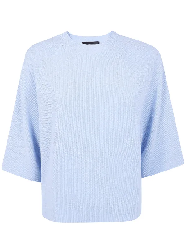 CROPPED ROUND NECK SWEATER sold by Lord & Taylor