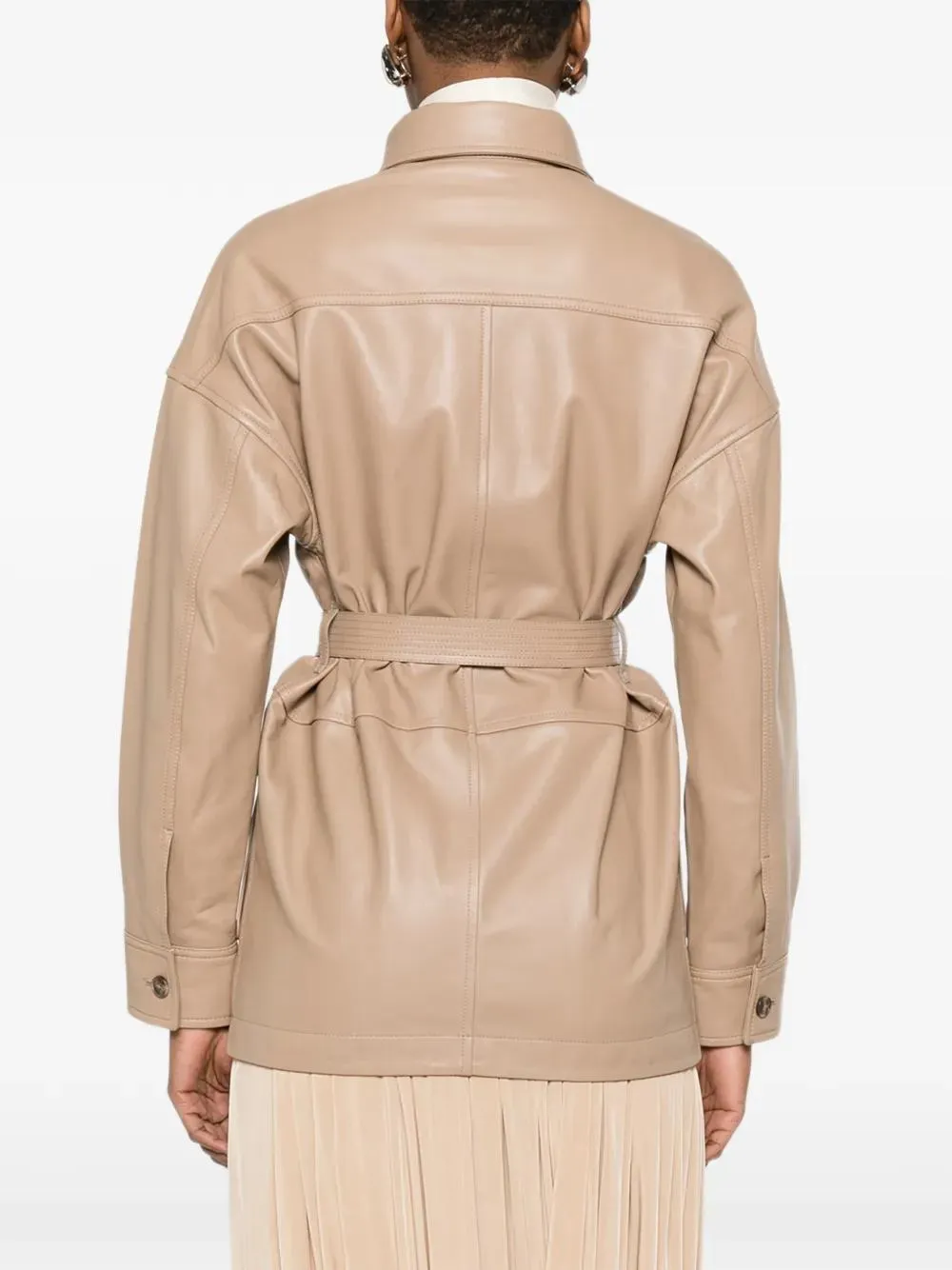 BUTTONED JACKET WITH BELT sold by Lord & Taylor product image thumbnail 4