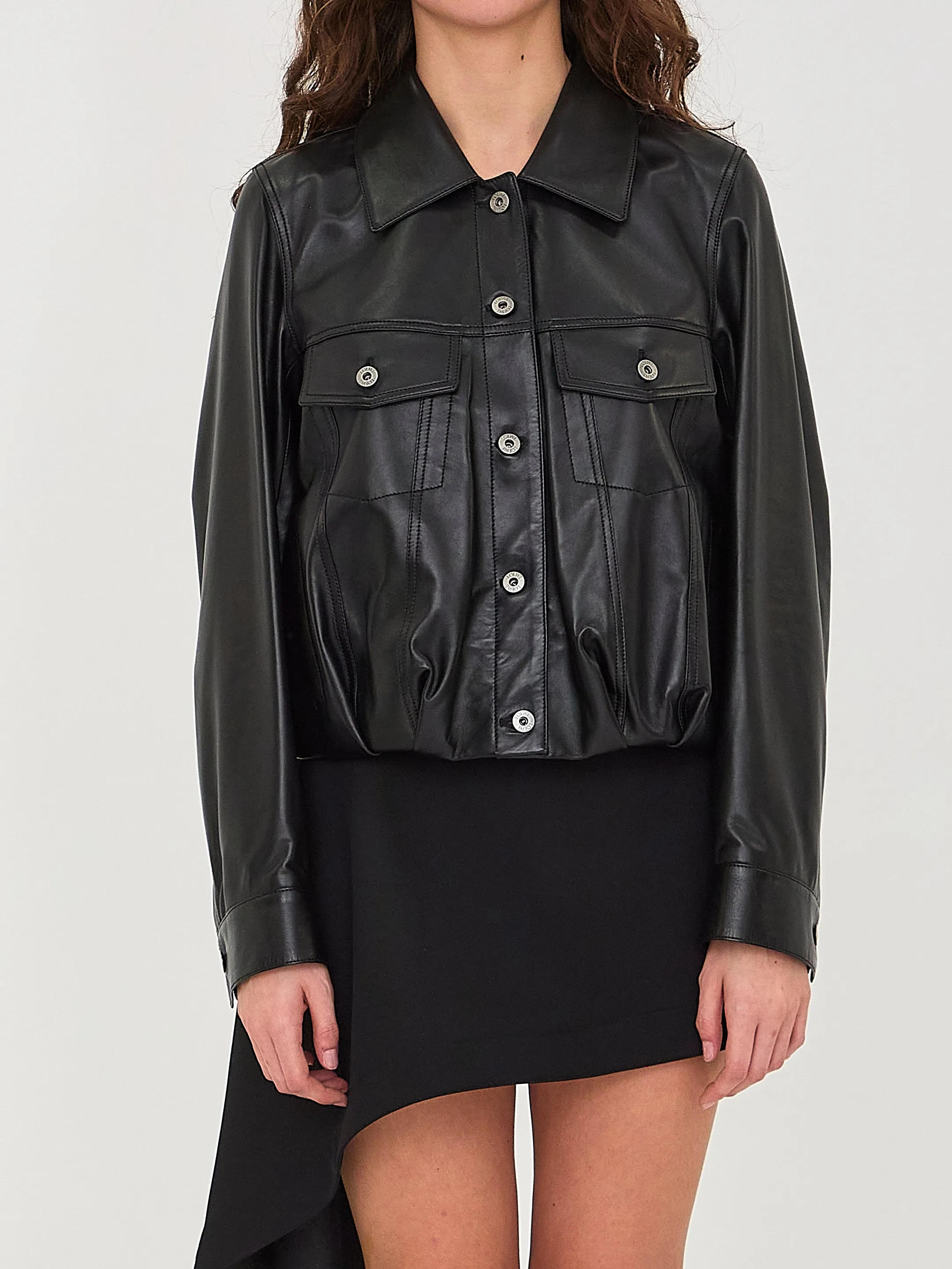 LEATHER BOMBER JACKET sold by Lord & Taylor