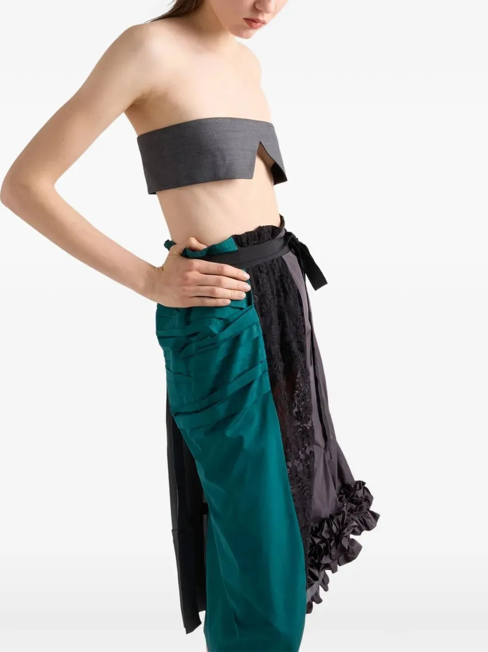 TECHNICAL TAFFETA PATCHWORK SKIRT sold by Lord & Taylor product image thumbnail 2