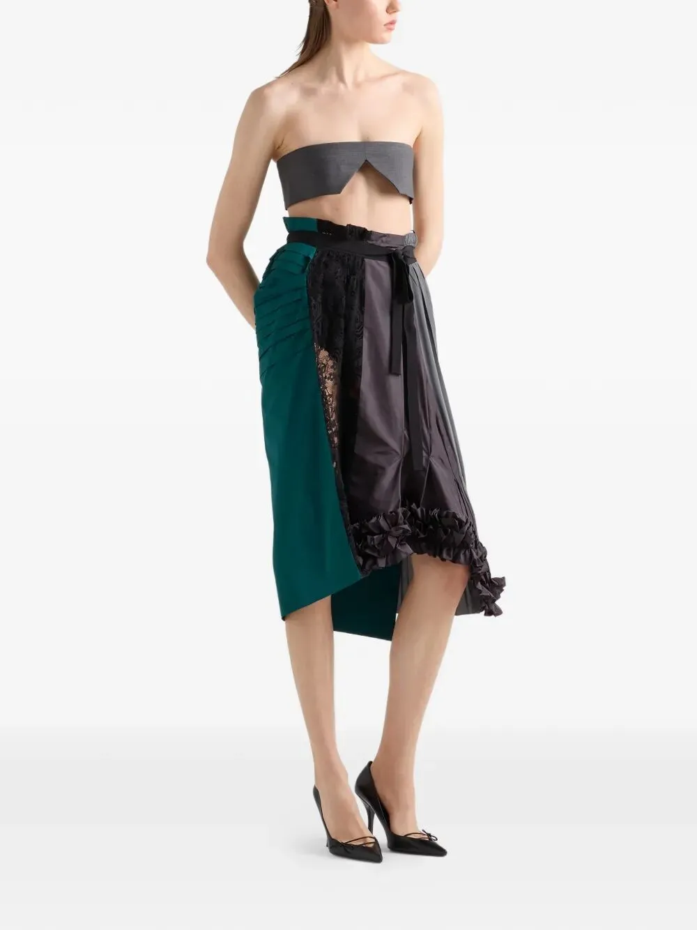 TECHNICAL TAFFETA PATCHWORK SKIRT sold by Lord & Taylor product image thumbnail 4