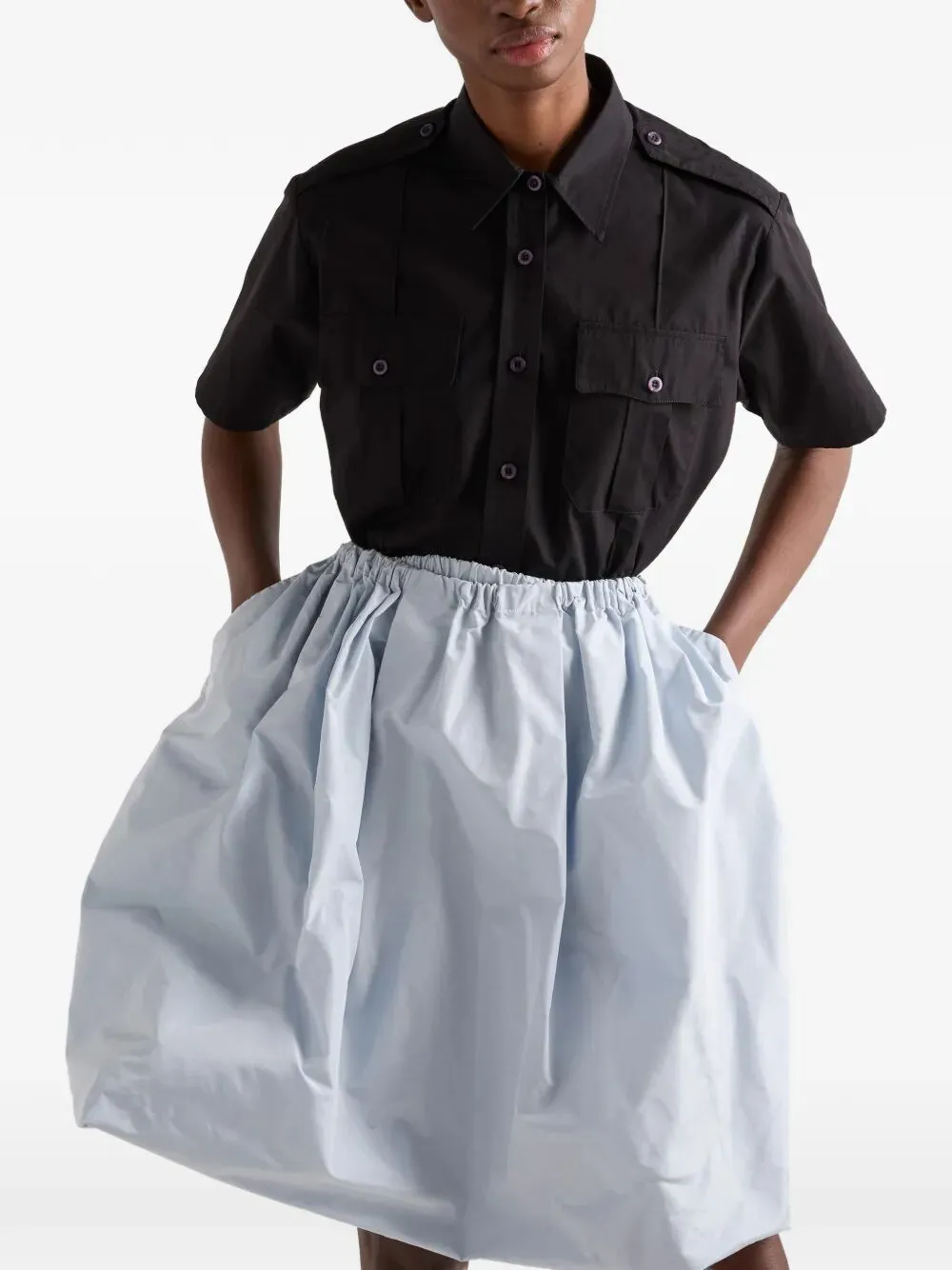 TECHNICAL TAFFETA SKIRT sold by Lord & Taylor product image thumbnail 2