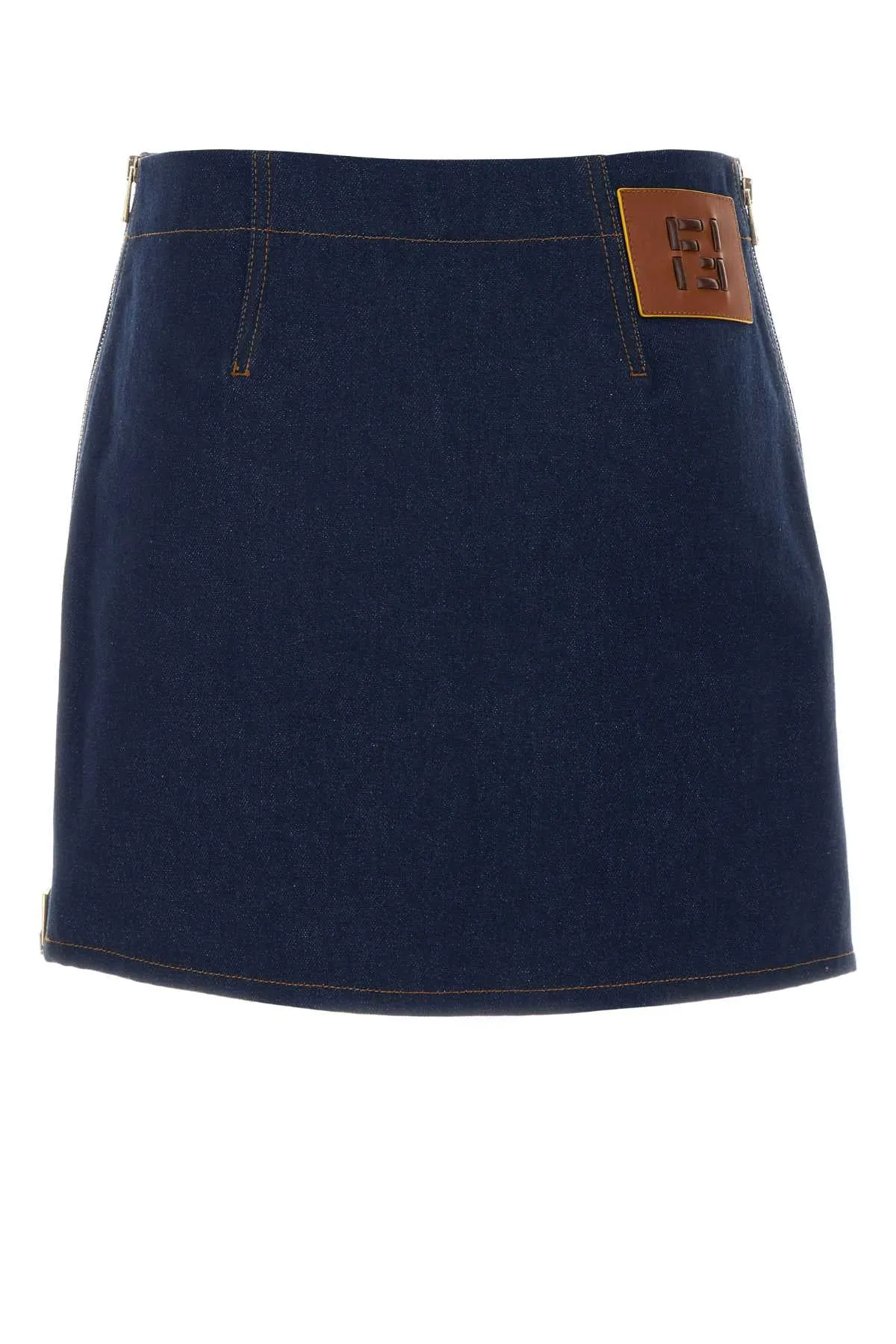 DENIM MINI SKIRT REVERSE FF sold by Lord & Taylor product image thumbnail 2