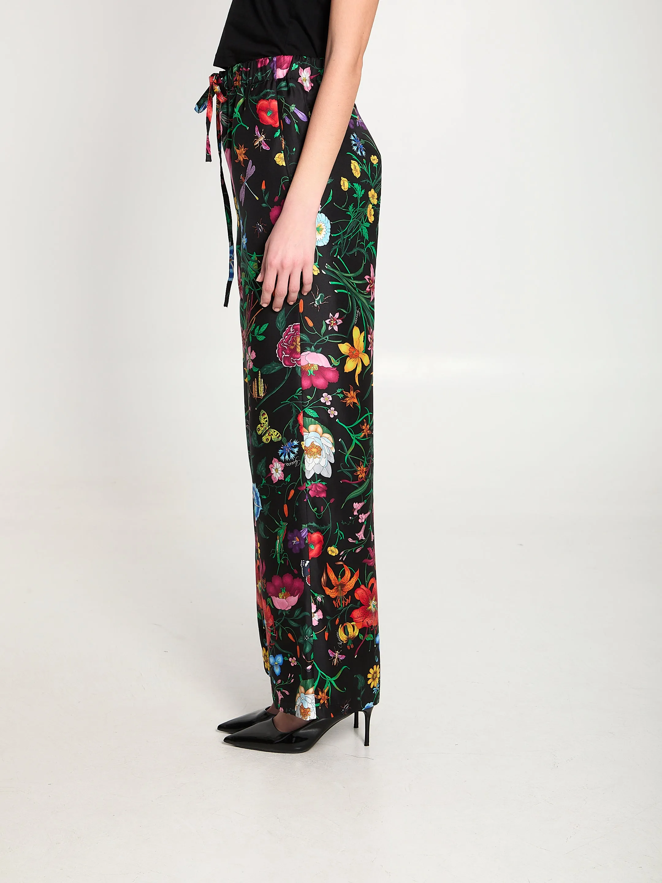 Printed silk twill trousers sold by Lord & Taylor product image thumbnail 3