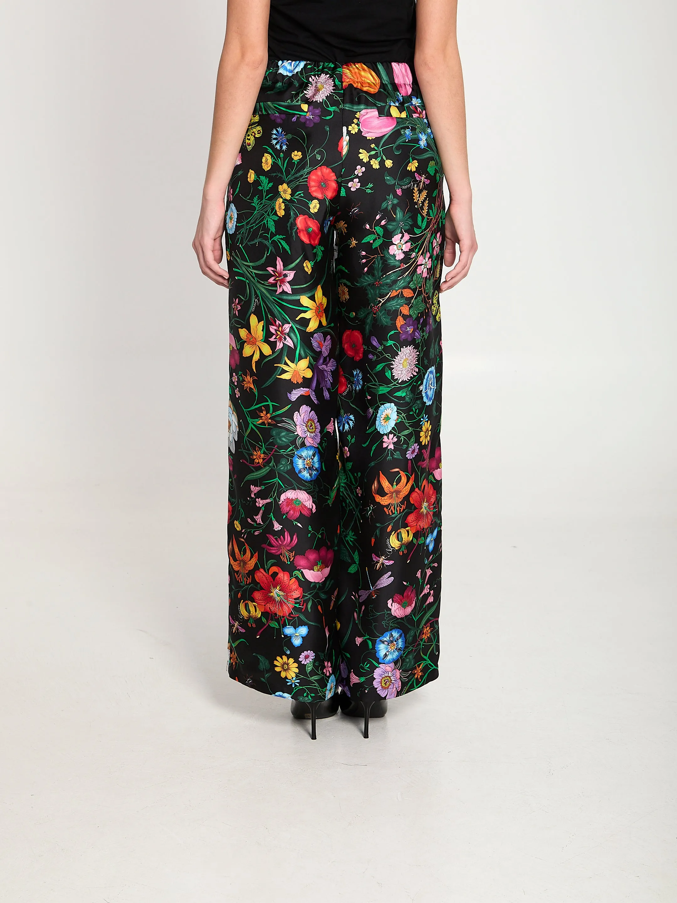 Printed silk twill trousers sold by Lord & Taylor product image thumbnail 4