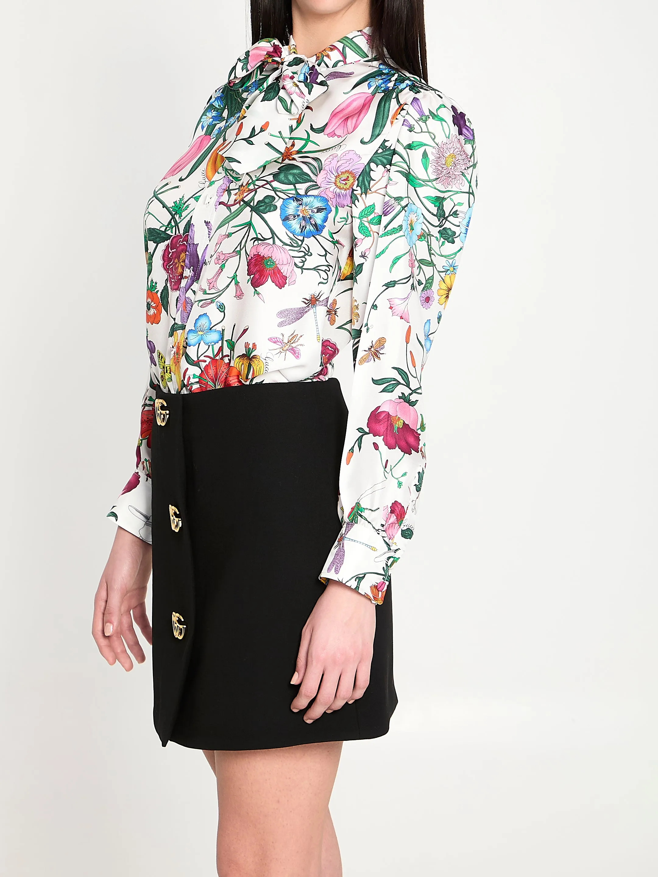 Printed silk twill shirt sold by Lord & Taylor product image thumbnail 2
