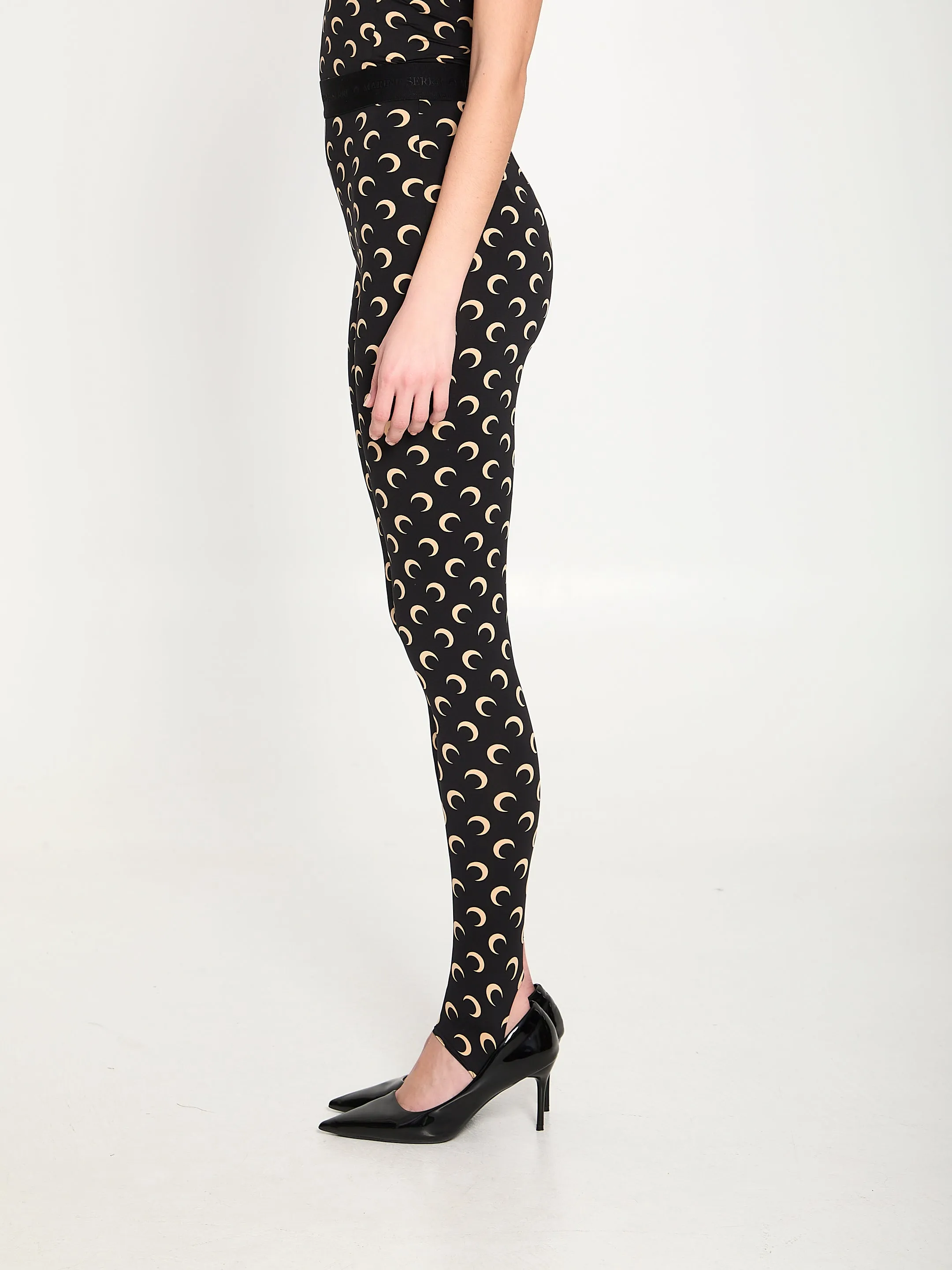 Moon printed jersey leggings sold by Lord & Taylor product image thumbnail 3