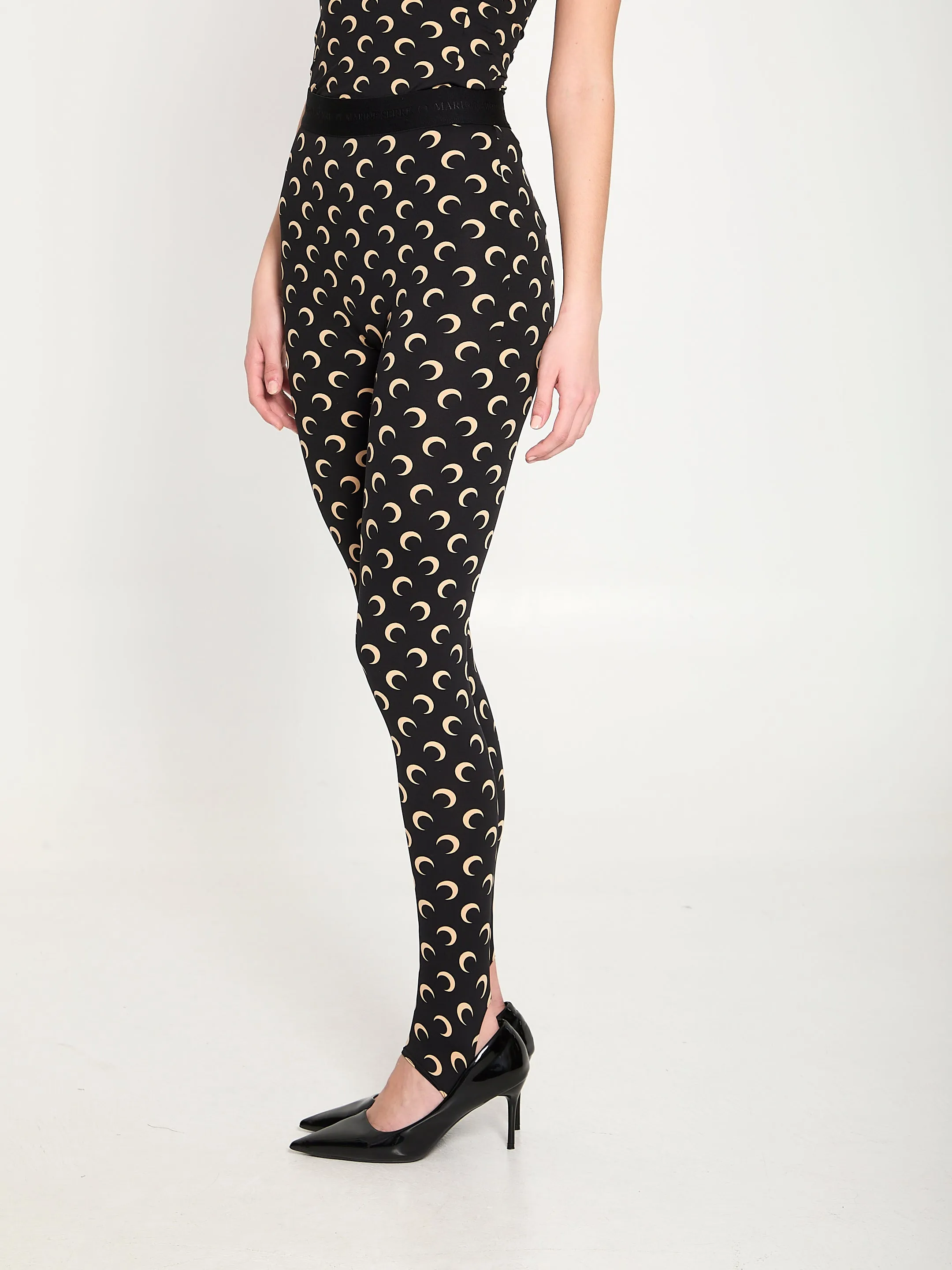Moon printed jersey leggings sold by Lord & Taylor product image thumbnail 2